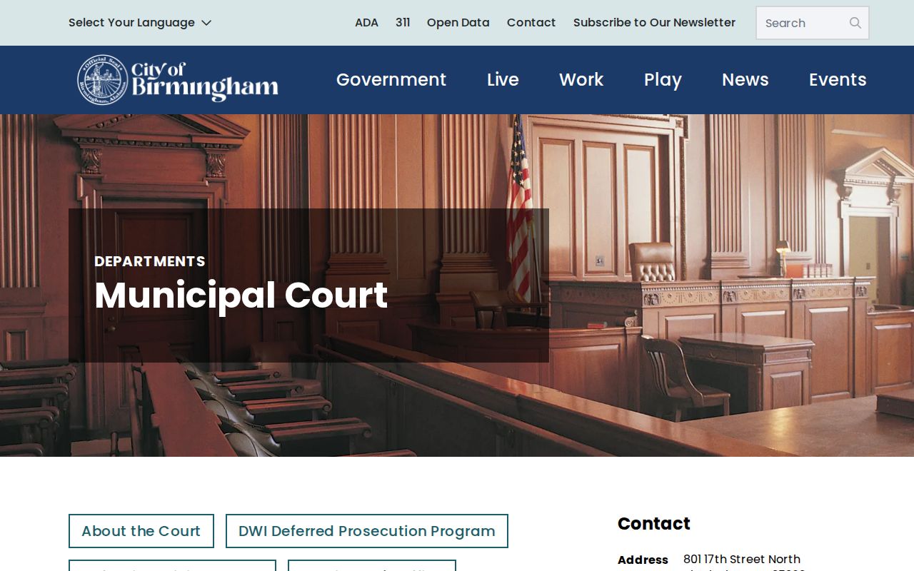 Birmingham Municipal Court resource for Jefferson County neighbors block context