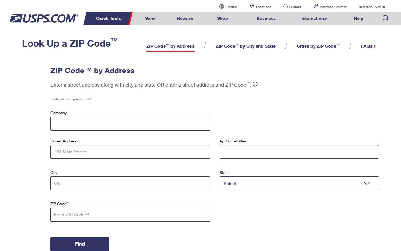 USPS address lookup for the Jefferson County ZIP code directory